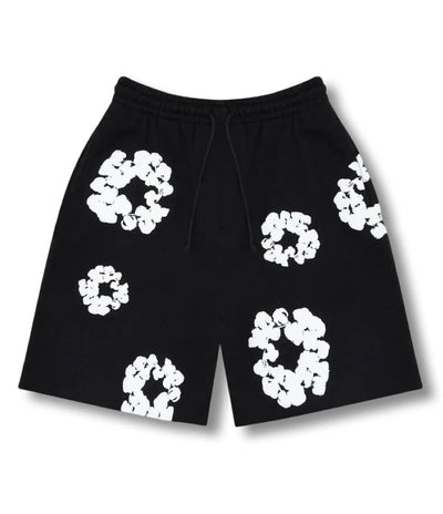 "Flower" Shorts Black